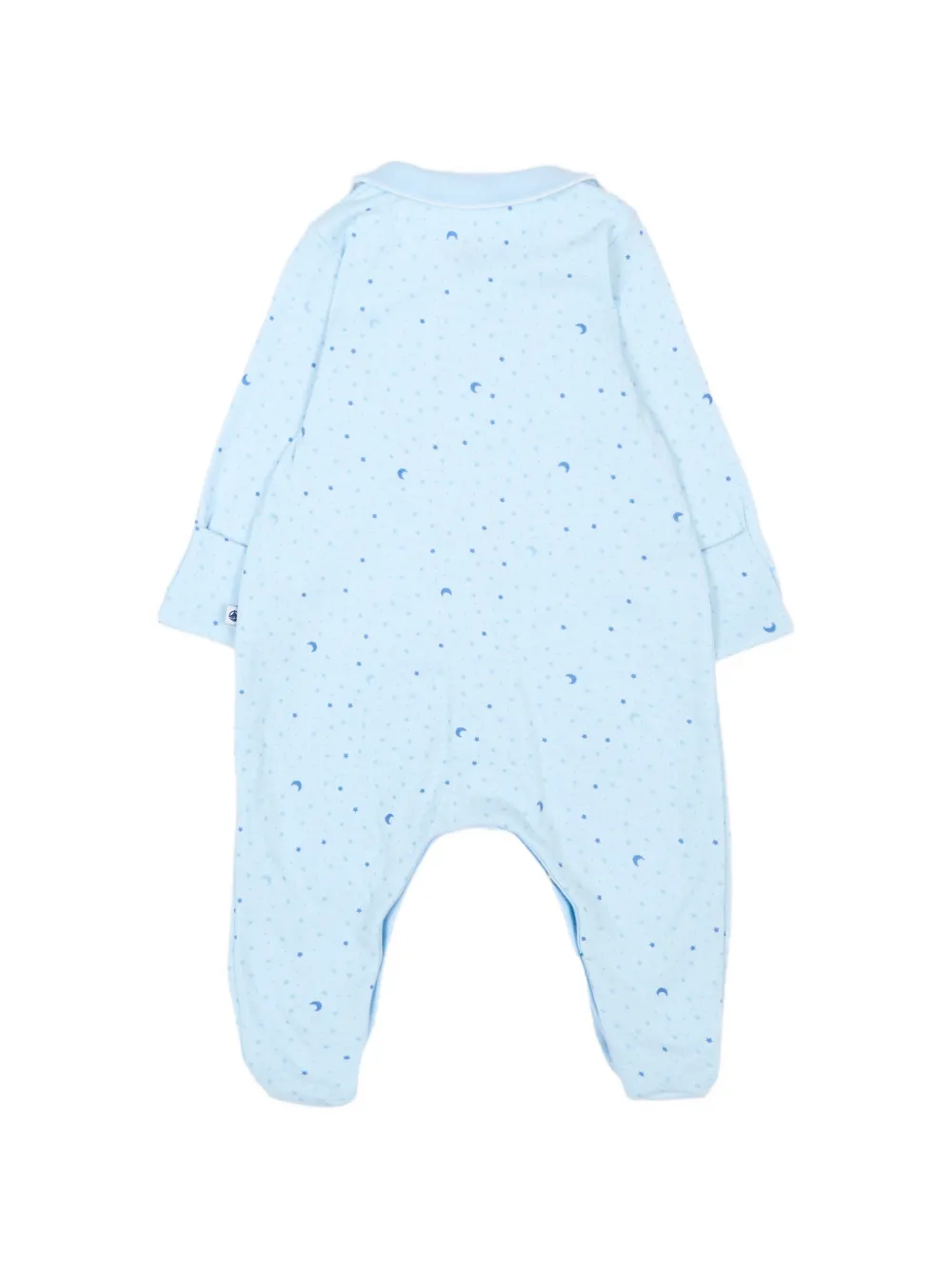 Petit Bateau star-print collared pajama Blauw