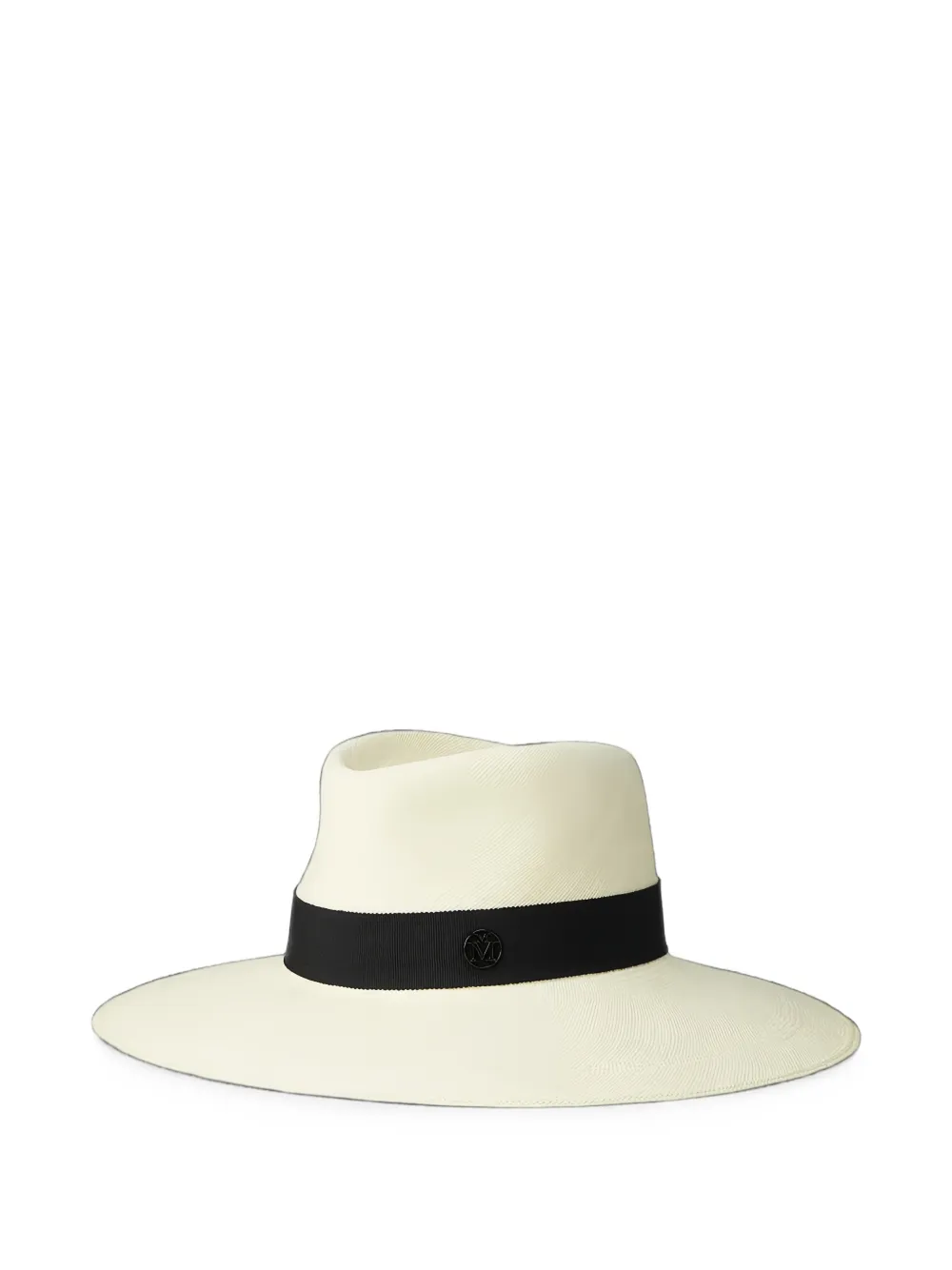 Maison Michel grosgrain-trim straw fedora hat - Toni neutri