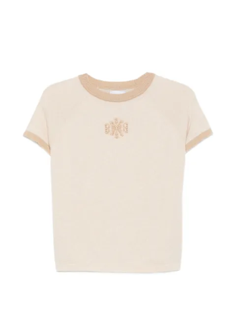 Barrie logo-embroidered cashmere T-shirt