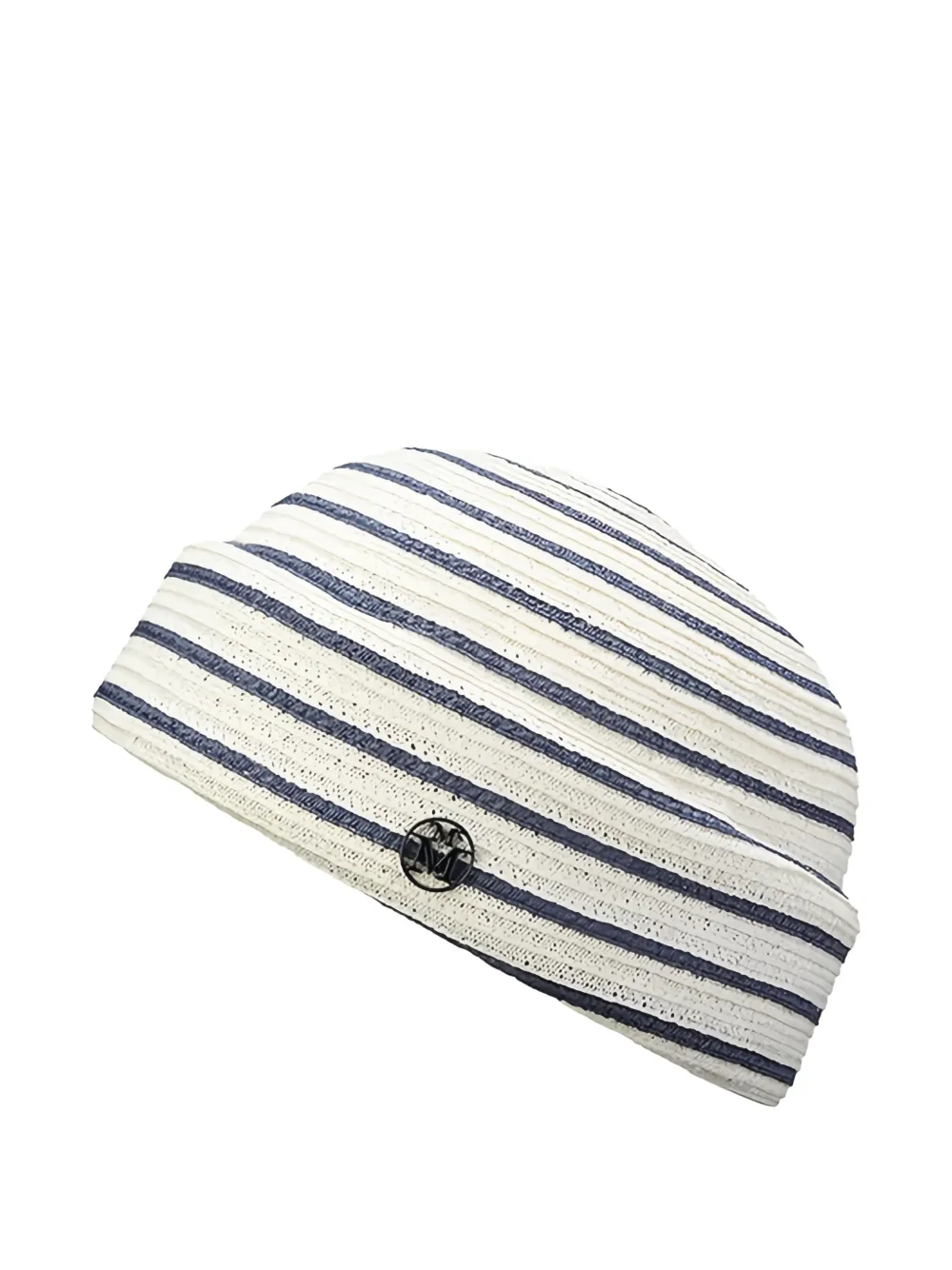 Maison Michel Ugo striped straw beanie hat - Toni neutri