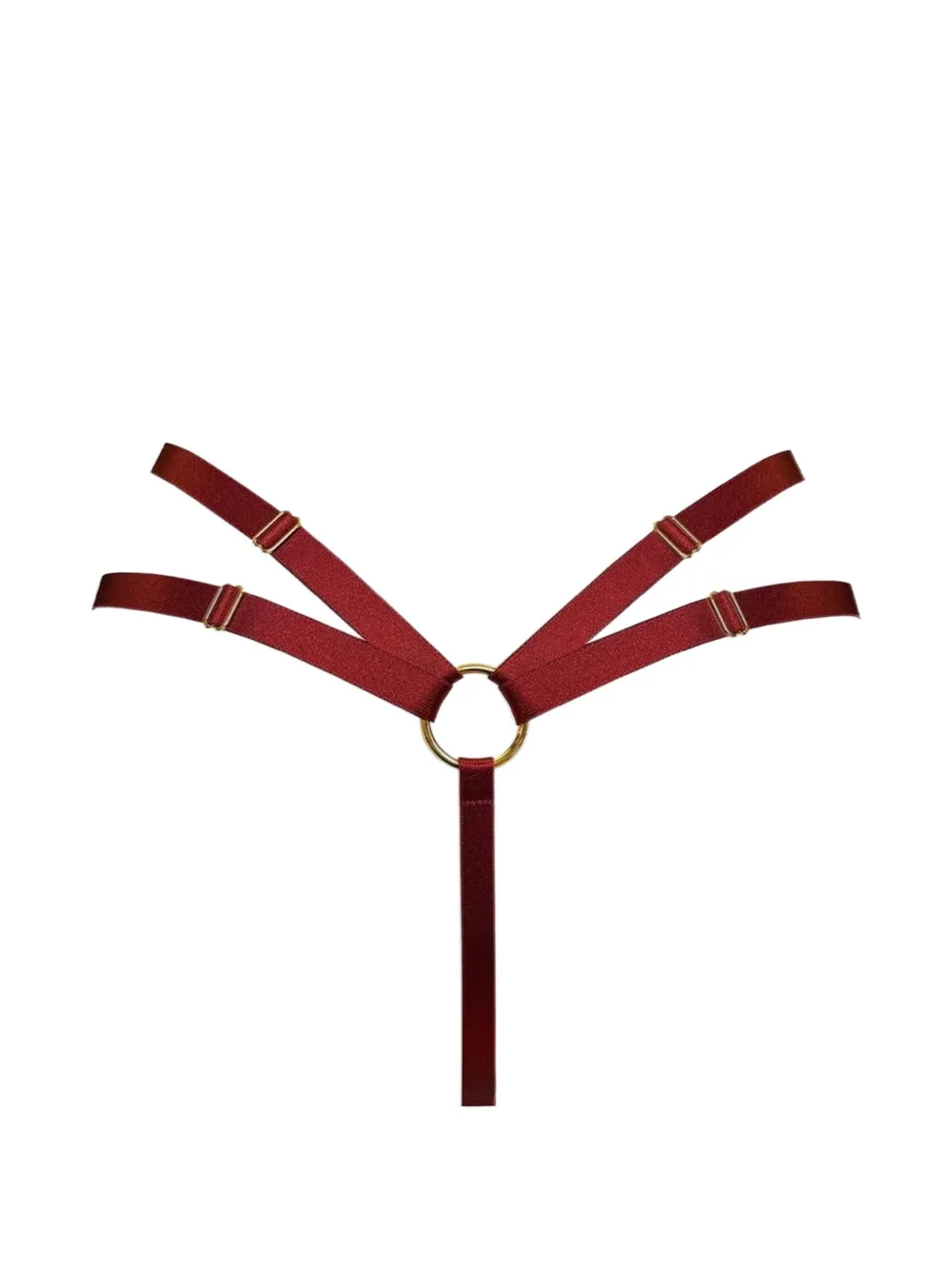 Bordelle Signature mesh string met harnas Rood