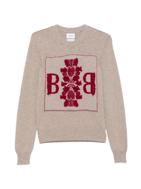 Barrie logo-patch cashmere sweater