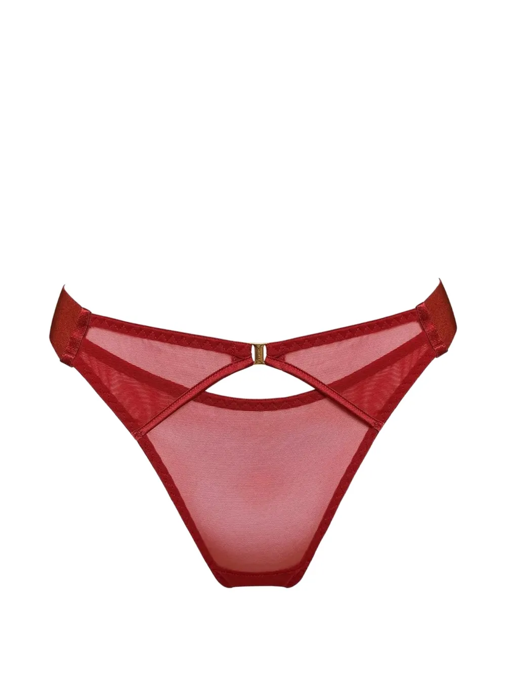 Bordelle Signature gelaagde mesh string Rood