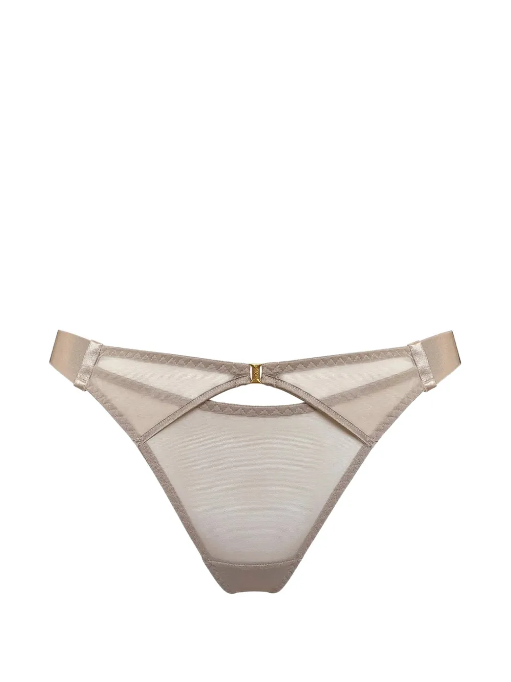 Bordelle Gelaagde mesh string Beige