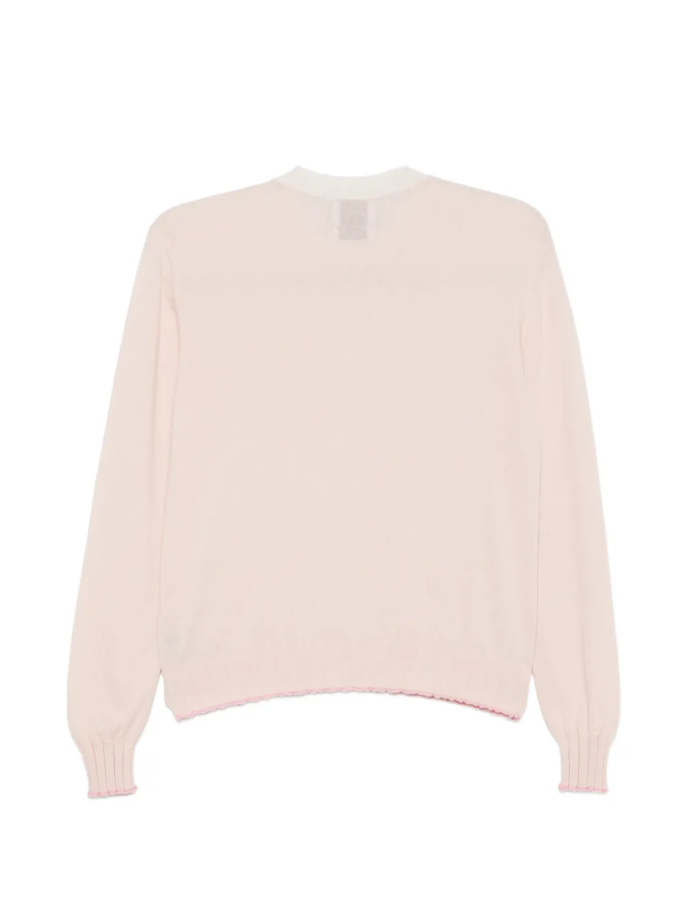 Barrie ribbed-knit pocket sweater Roze