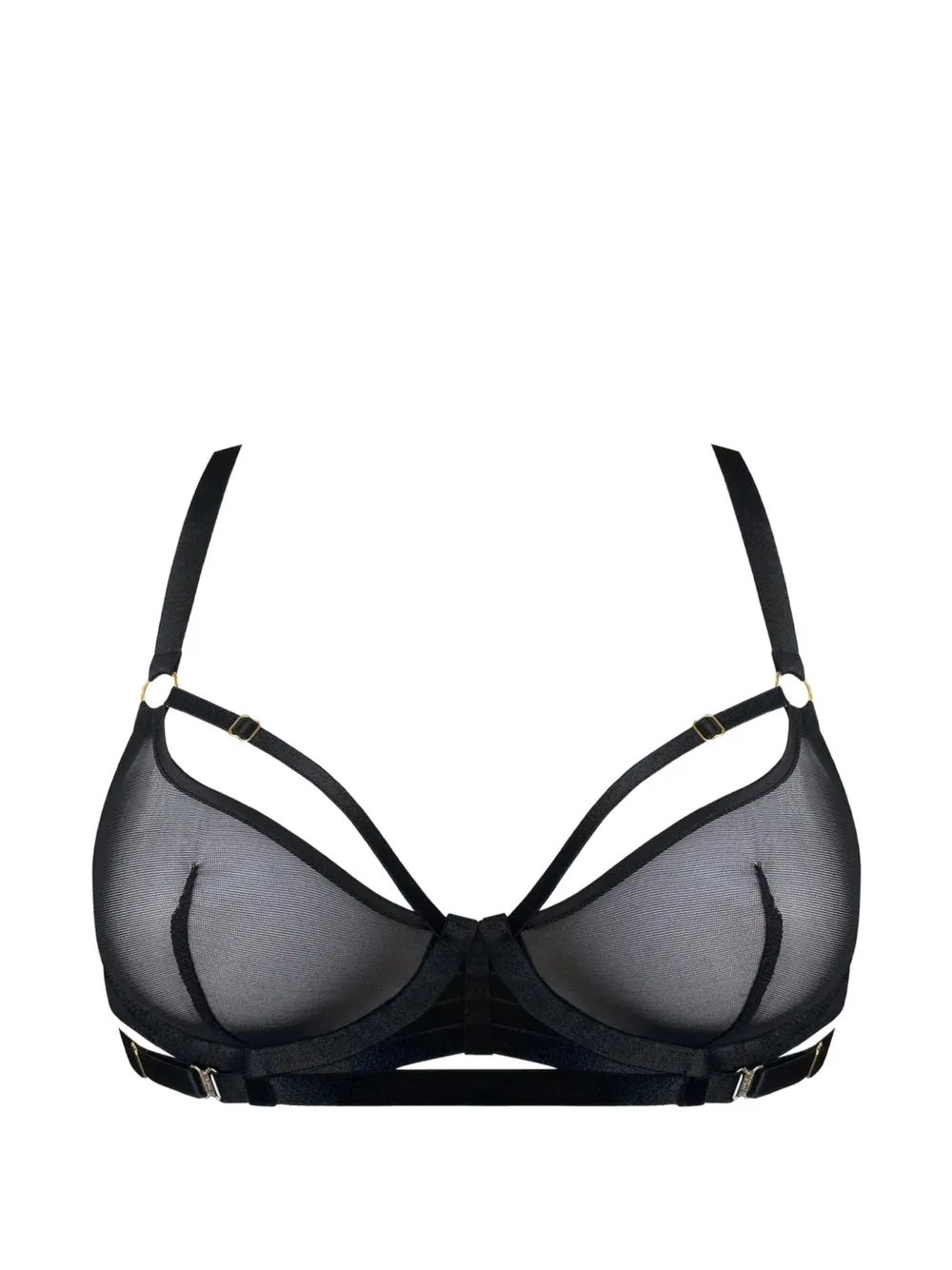 Bordelle Reggiseno a balconcino - Nero