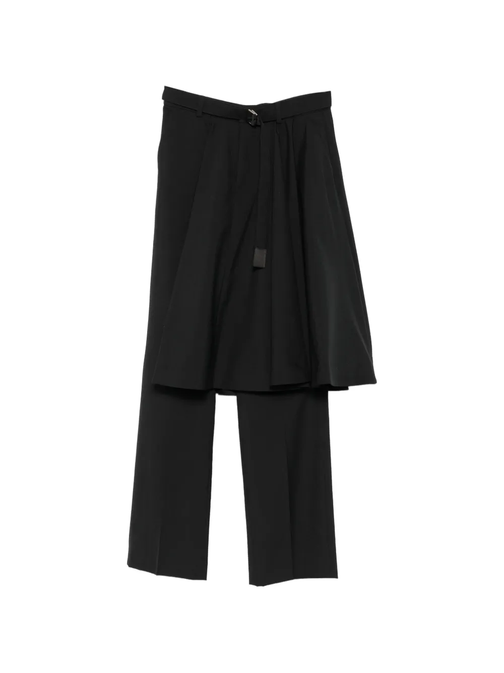 sacai pleated-overlay trousers - Black
