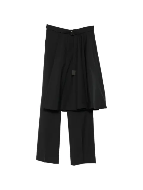 sacai pantalon à design superposé plissé
