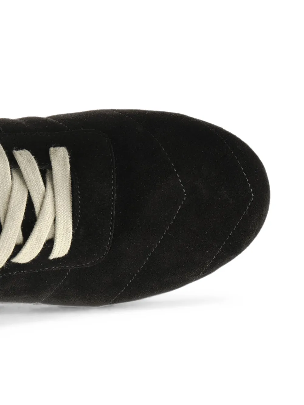 Rick Owens chevron-quilted high-top sneakers Zwart