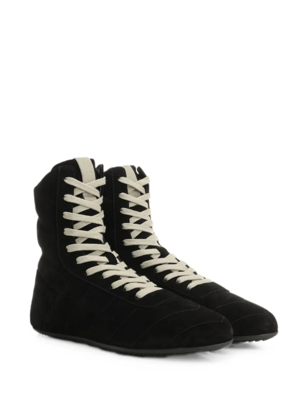 Rick Owens chevron-quilted high-top sneakers - Black