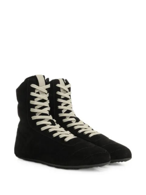 Rick Owens chevron-quilted high-top sneakers
