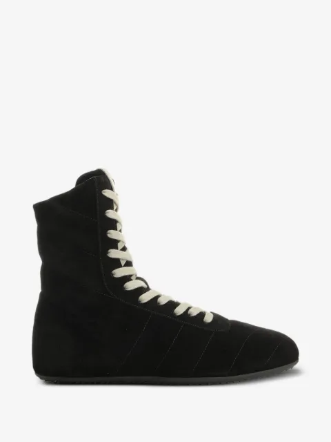 Rick Owens chevron-quilted high-top sneakers