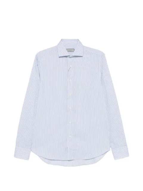 Canali vertical-stripe long-sleeve shirt