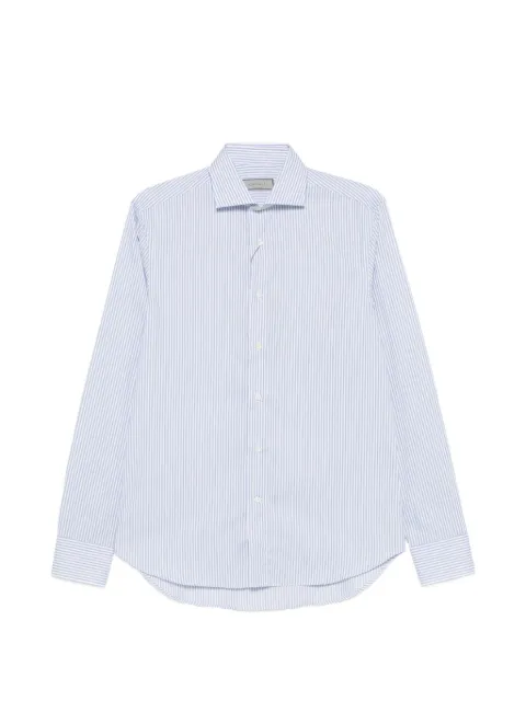 Canali camisa manga larga con rayas verticales estampadas