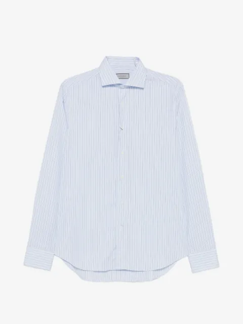 Canali vertical-stripe shirt