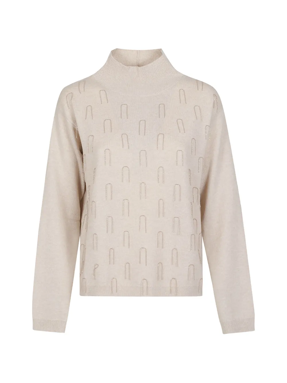 Fabiana Filippi bead-embellished high-neck sweater - Toni neutri
