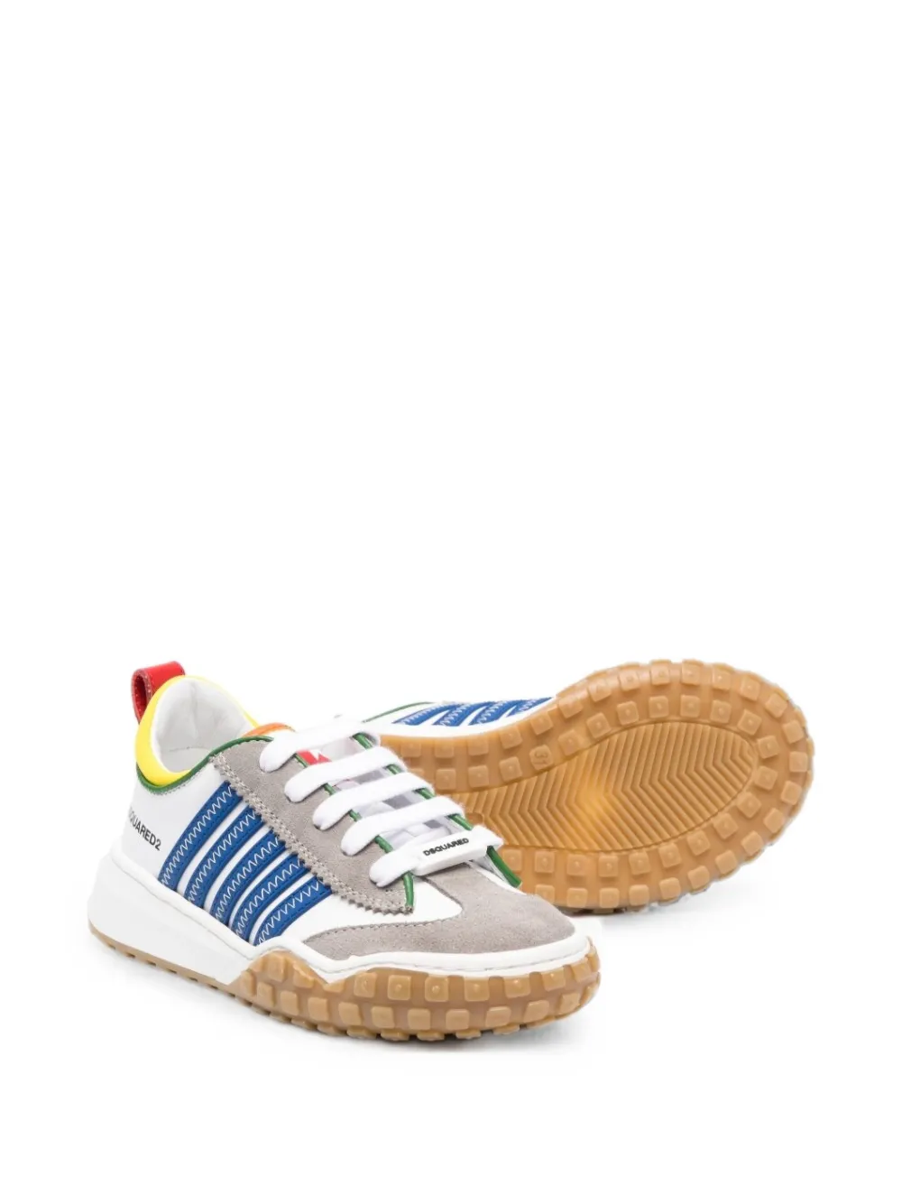 DSQUARED2 KIDS colour-block side-stripe sneakers Wit