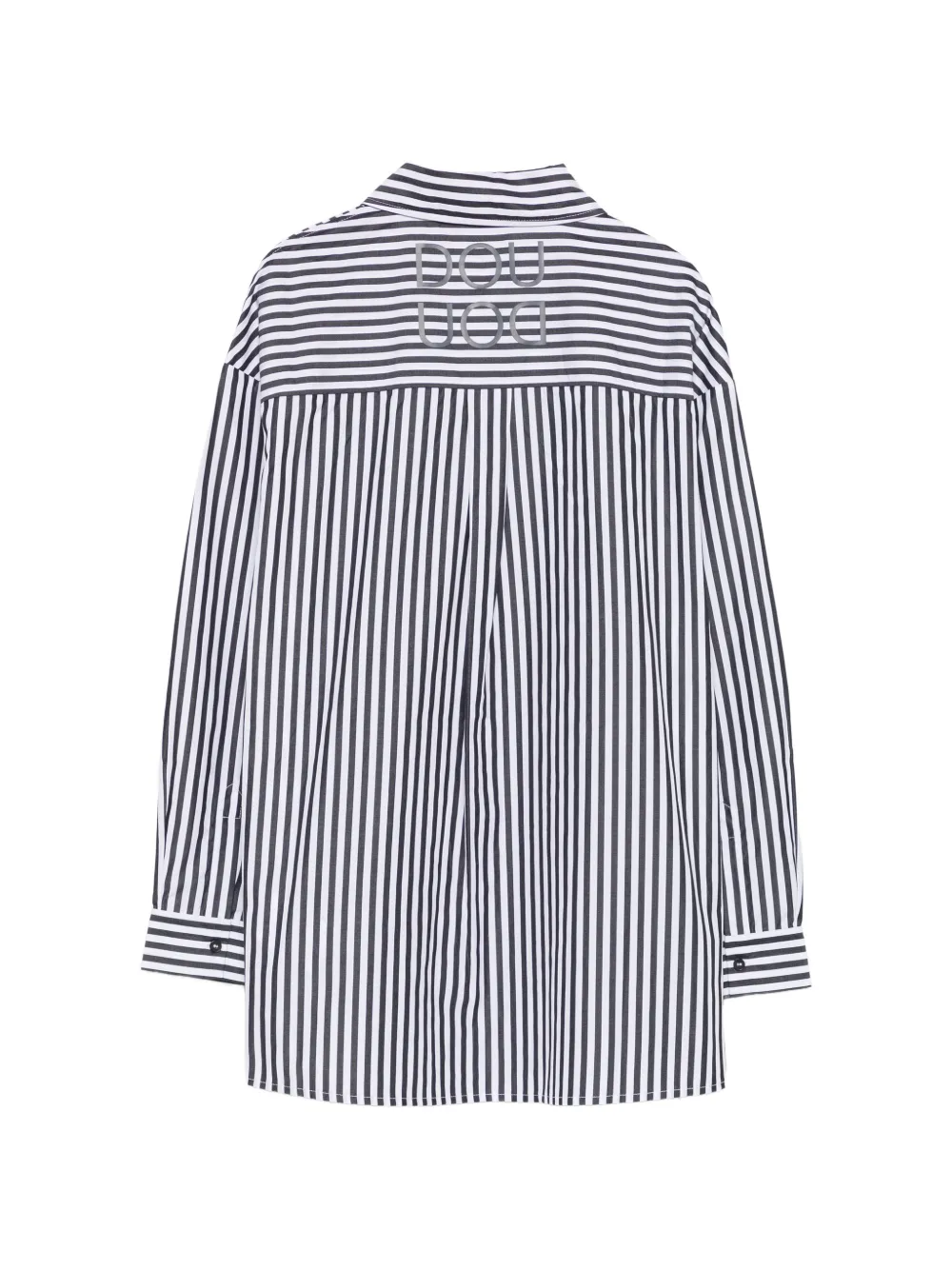 Douuod Kids Gestreept shirt met strikdetail Wit