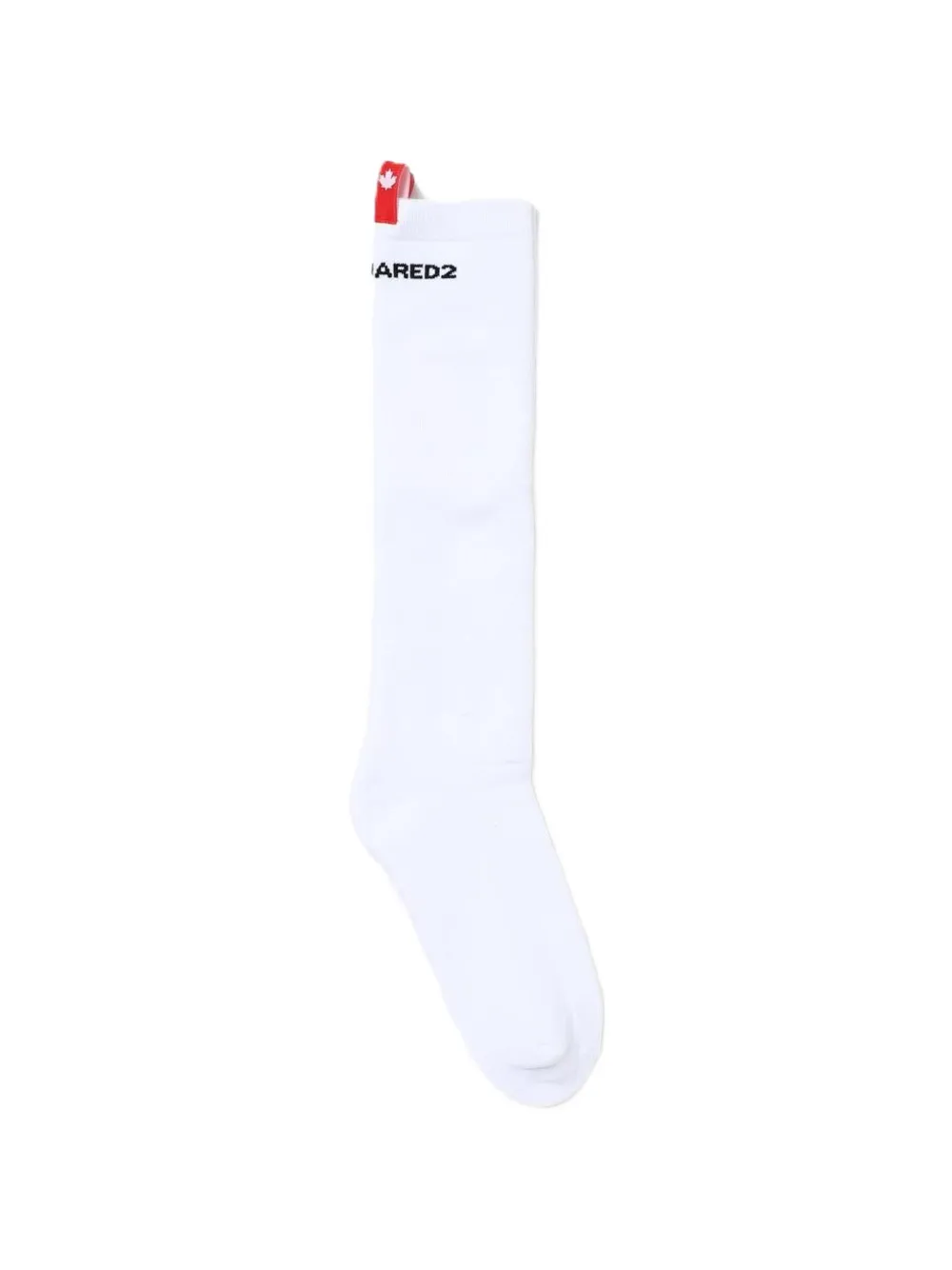 DSQUARED2 KIDS logo-print pull-tab socks - Bianco