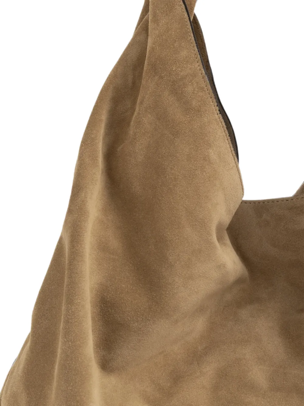 Moschino Handle Me suède schoudertas Beige