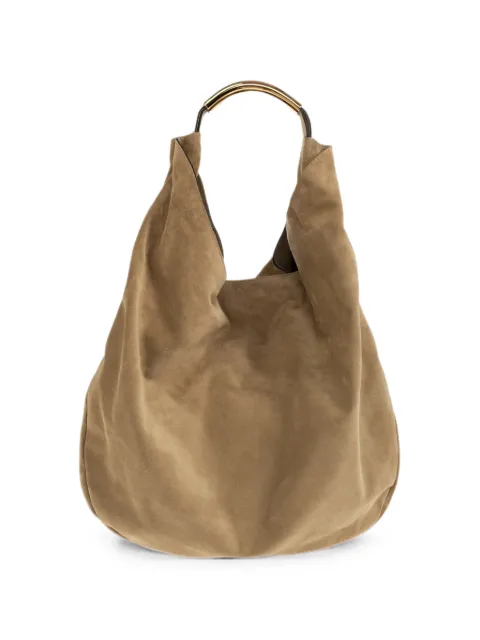 Moschino Handle Me suede shoulder bag