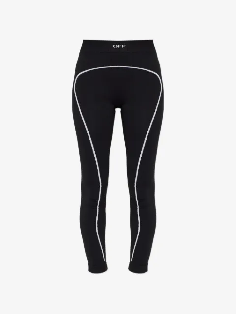 Off-White logo-print panelled leggings