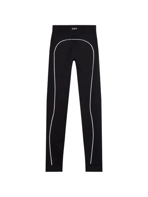 Off-White logo-print panelled leggings