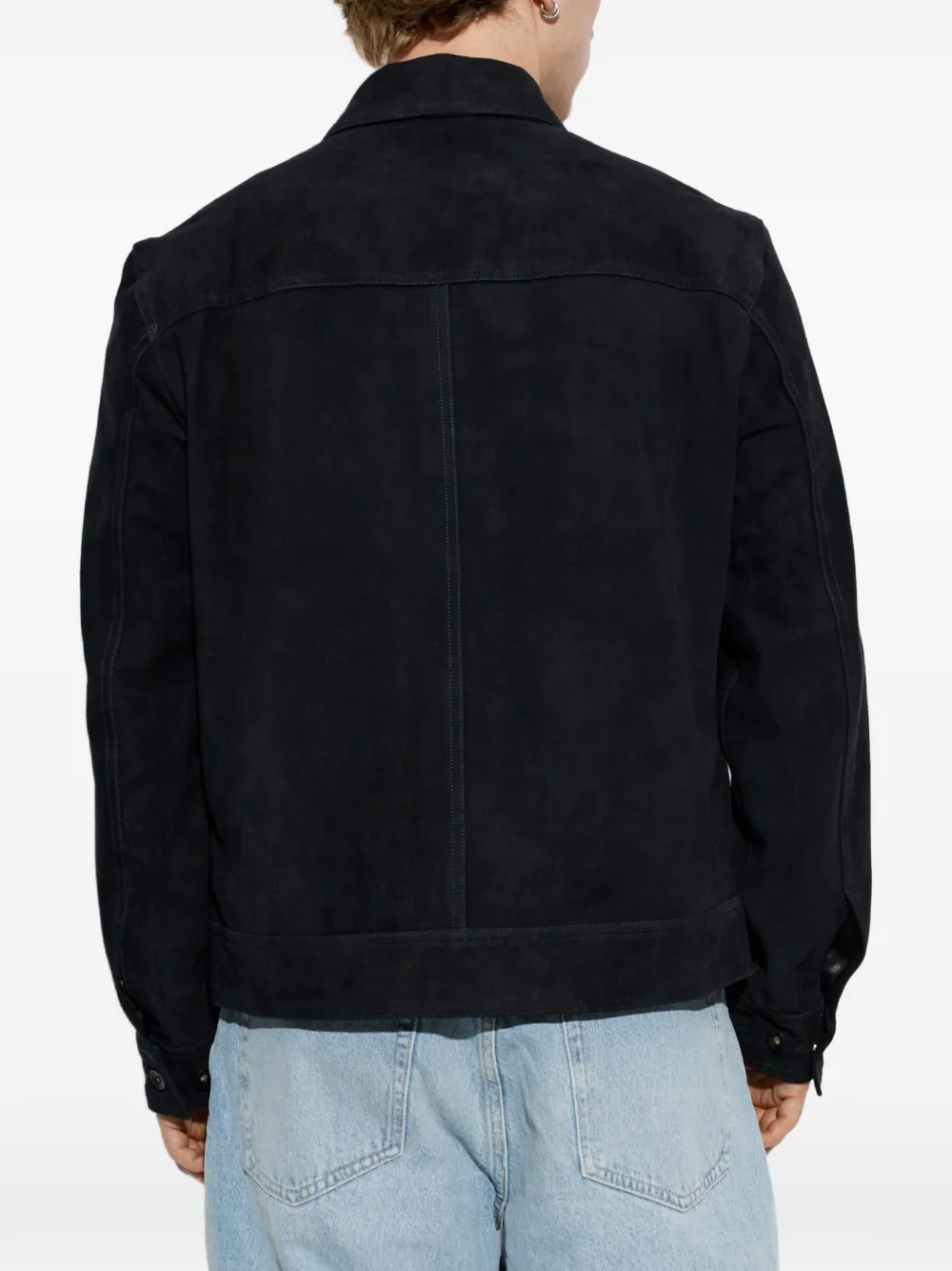 rag & bone RB suède jack met klepzak Blauw