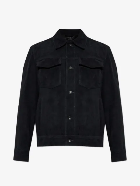 rag & bone RB suede flap-pocket jacket