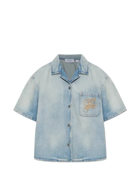 Off-White camisa con parche del logo