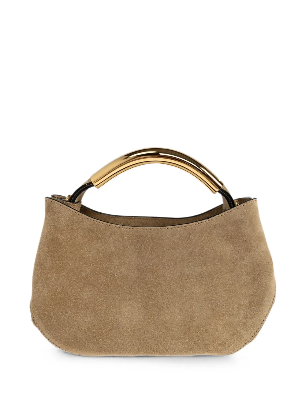 Moschino Suède shopper met logo-reliëf Beige