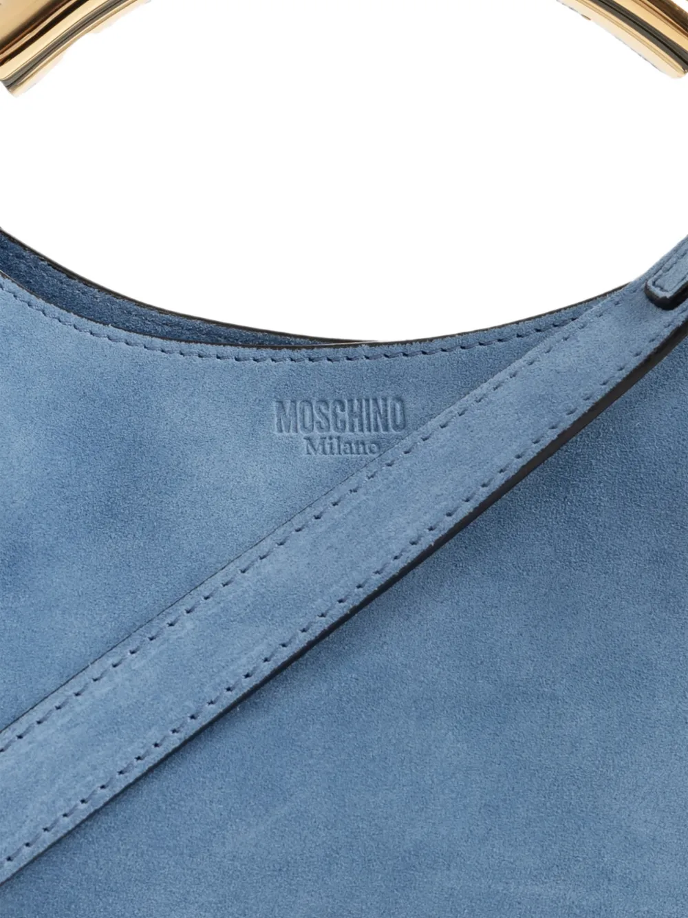 Moschino Shopper met logoplakkaat Blauw