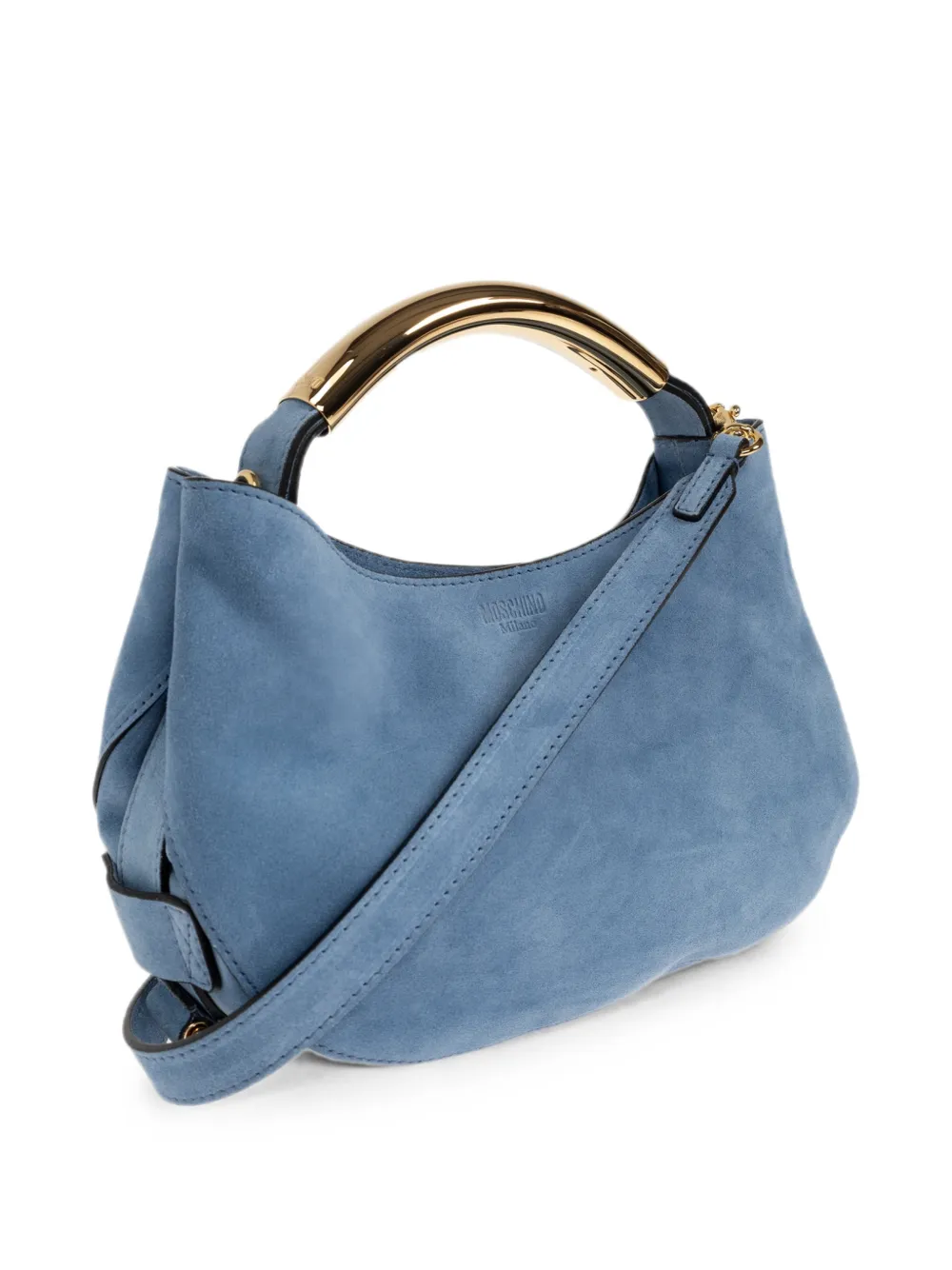 Moschino Shopper met logoplakkaat Blauw