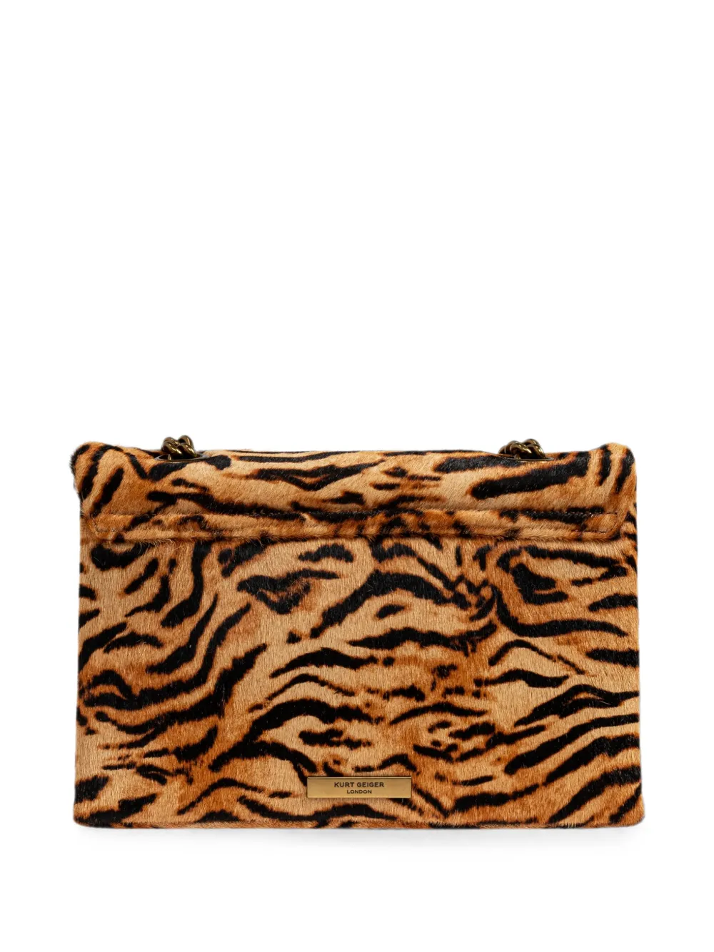 Kurt Geiger London Kensington schoudertas met tijgerprint Bruin