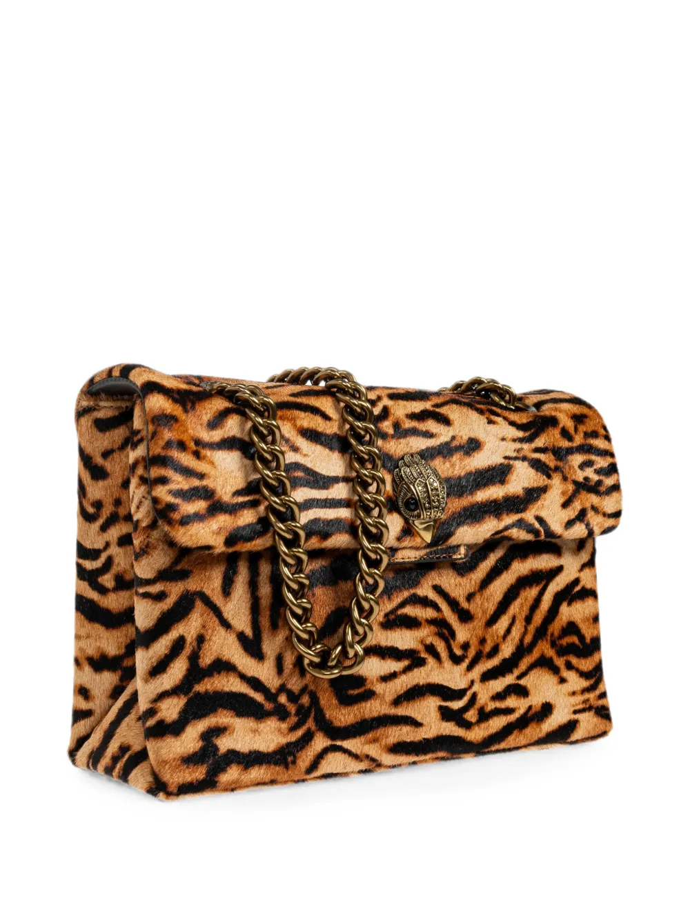 Kurt Geiger London Kensington schoudertas met tijgerprint Bruin