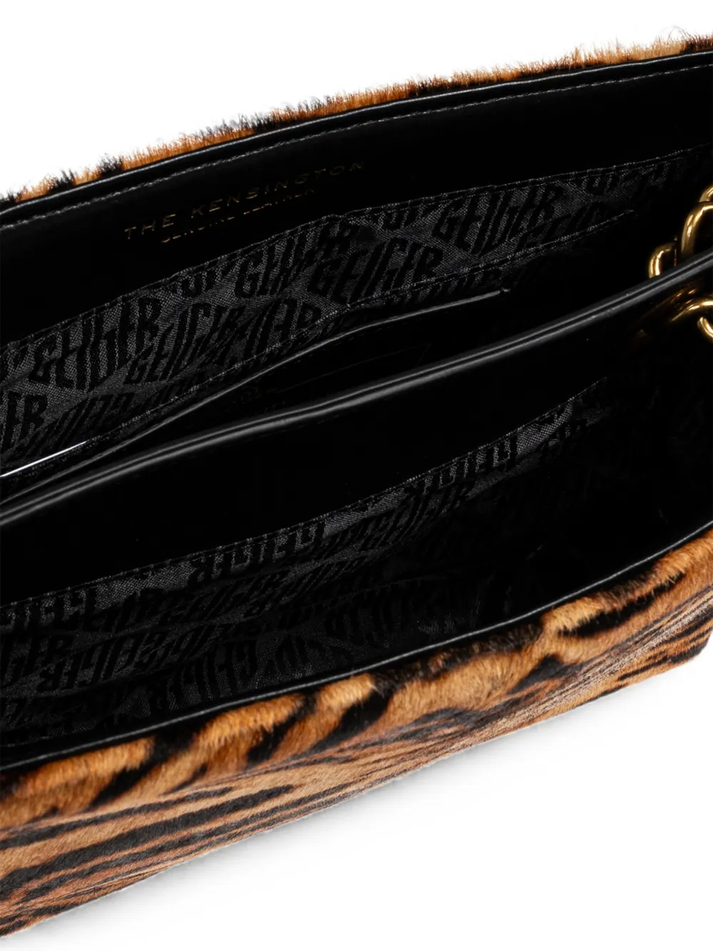Kurt Geiger London Kensington schoudertas met tijgerprint Bruin