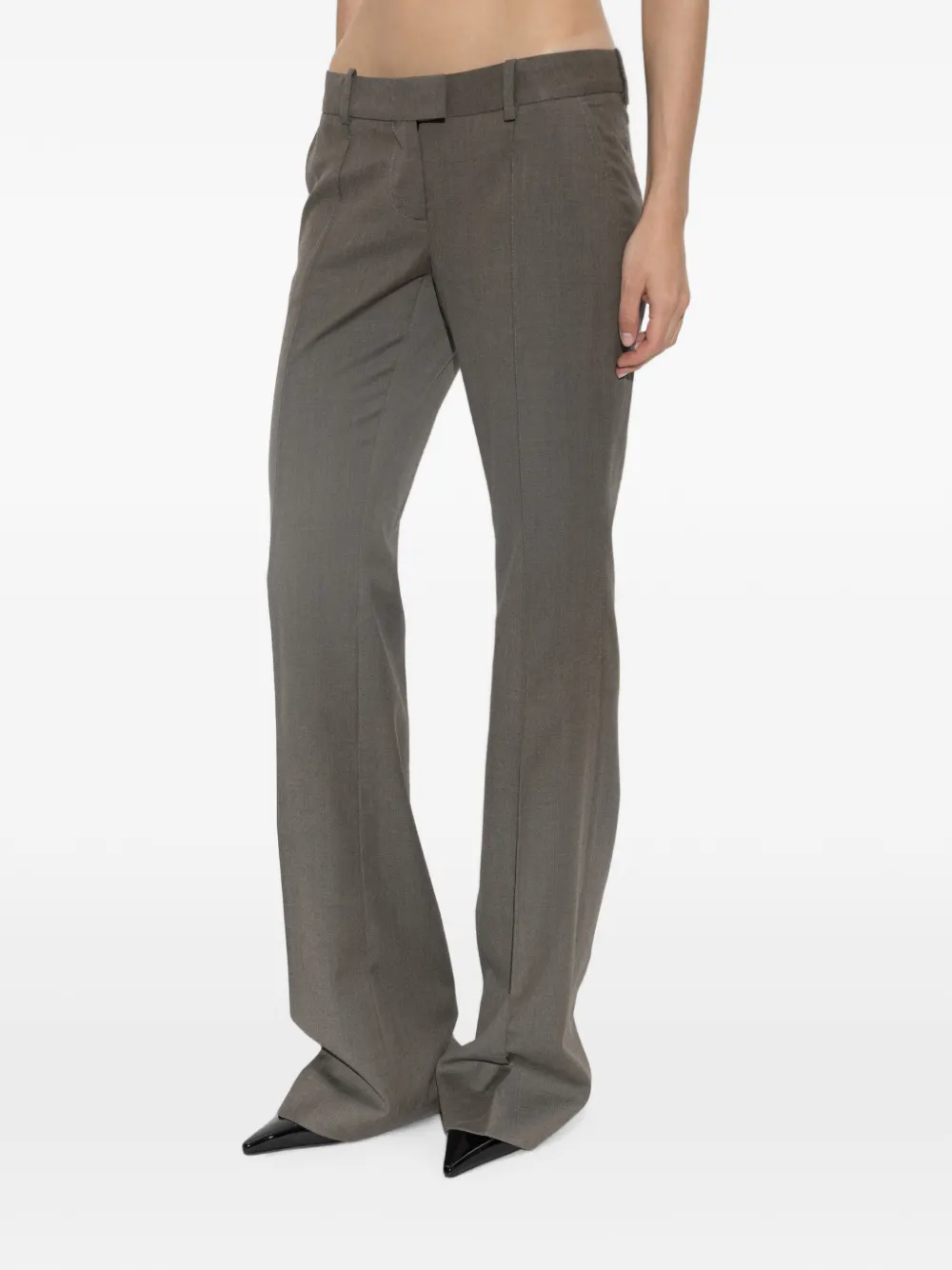 The Attico Flared pantalon Grijs