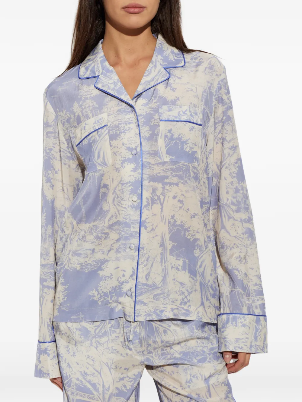 Off-White City pyjamashirt met grafische print Paars