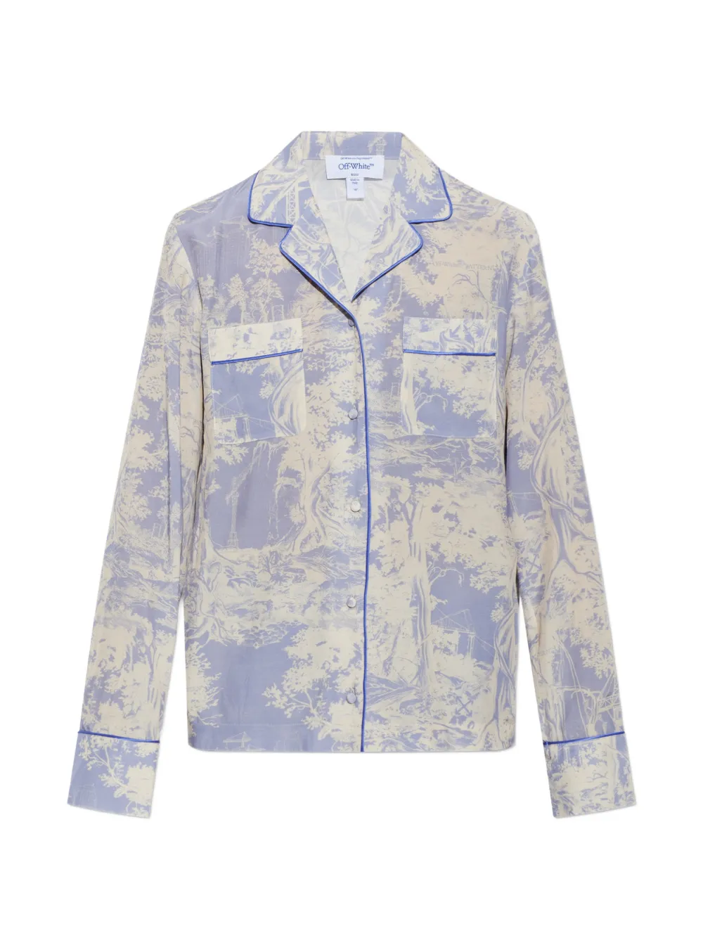 Off-White City graphic-print pajama shirt - Purple