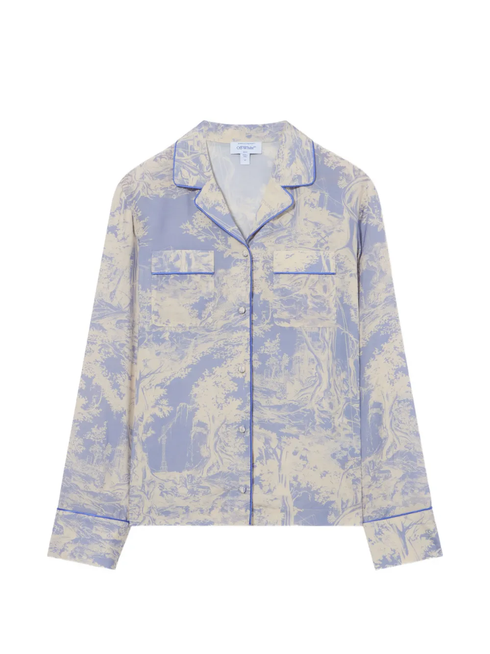 Off-White City pyjamashirt met grafische print Paars