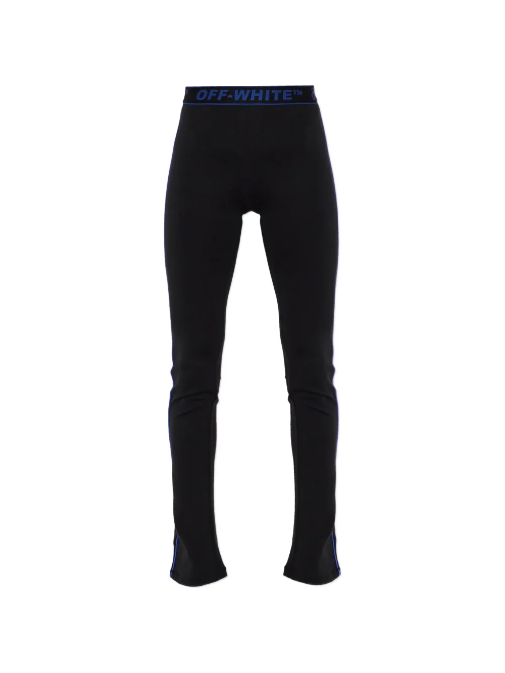 Off-White logo-waistband flared-leg trousers - Schwarz