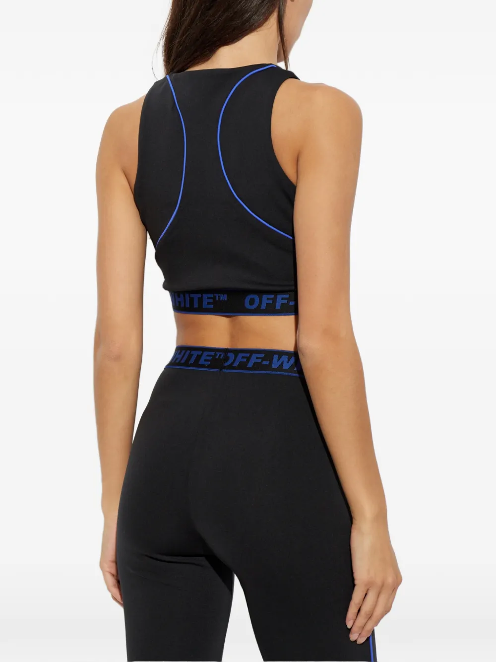 Off-White Top met logoband Zwart