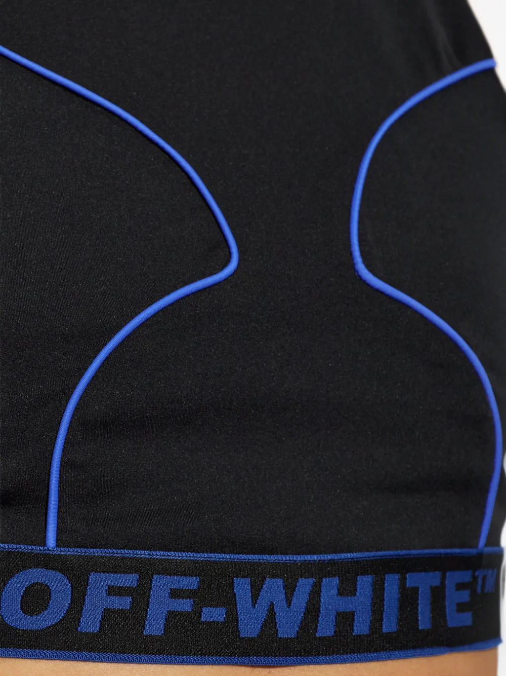 Off-White Top met logoband Zwart