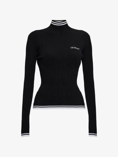Off-White ribbed turtleneck top