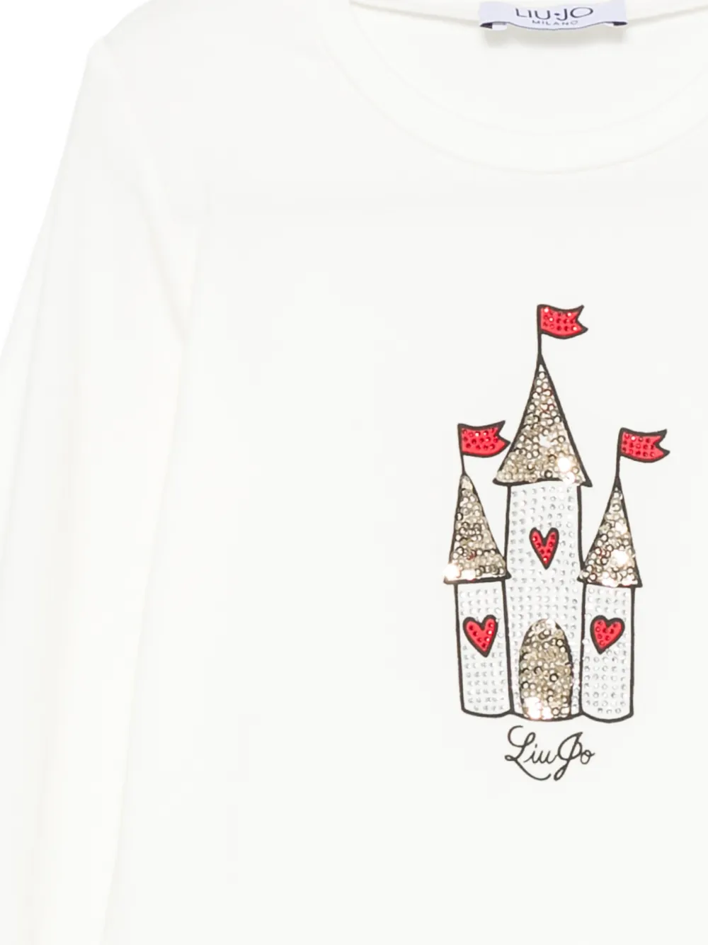 Liu Jo Kids T-shirt met pailletten Wit
