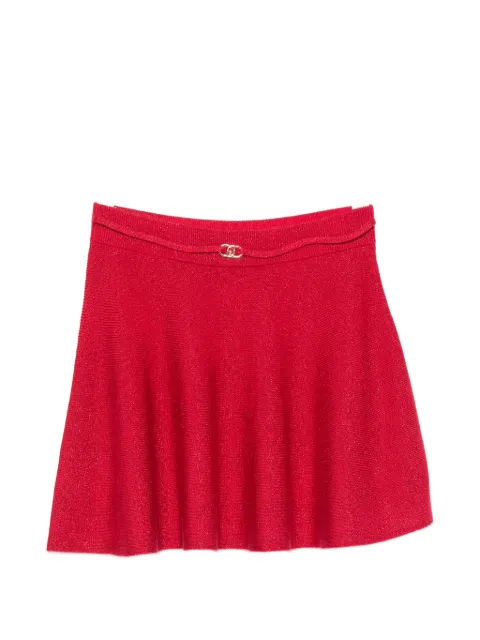 Liu Jo Kids logo-plaque knitted skirt