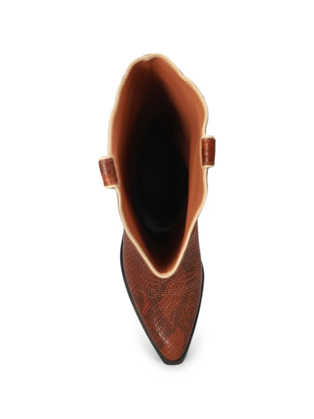 Kurt Geiger London Rodeo Bow snakeskin-effect cowboy boots Bruin