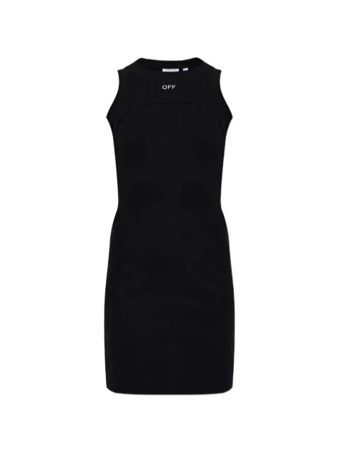 Off-White logo-embroidered mini dress
