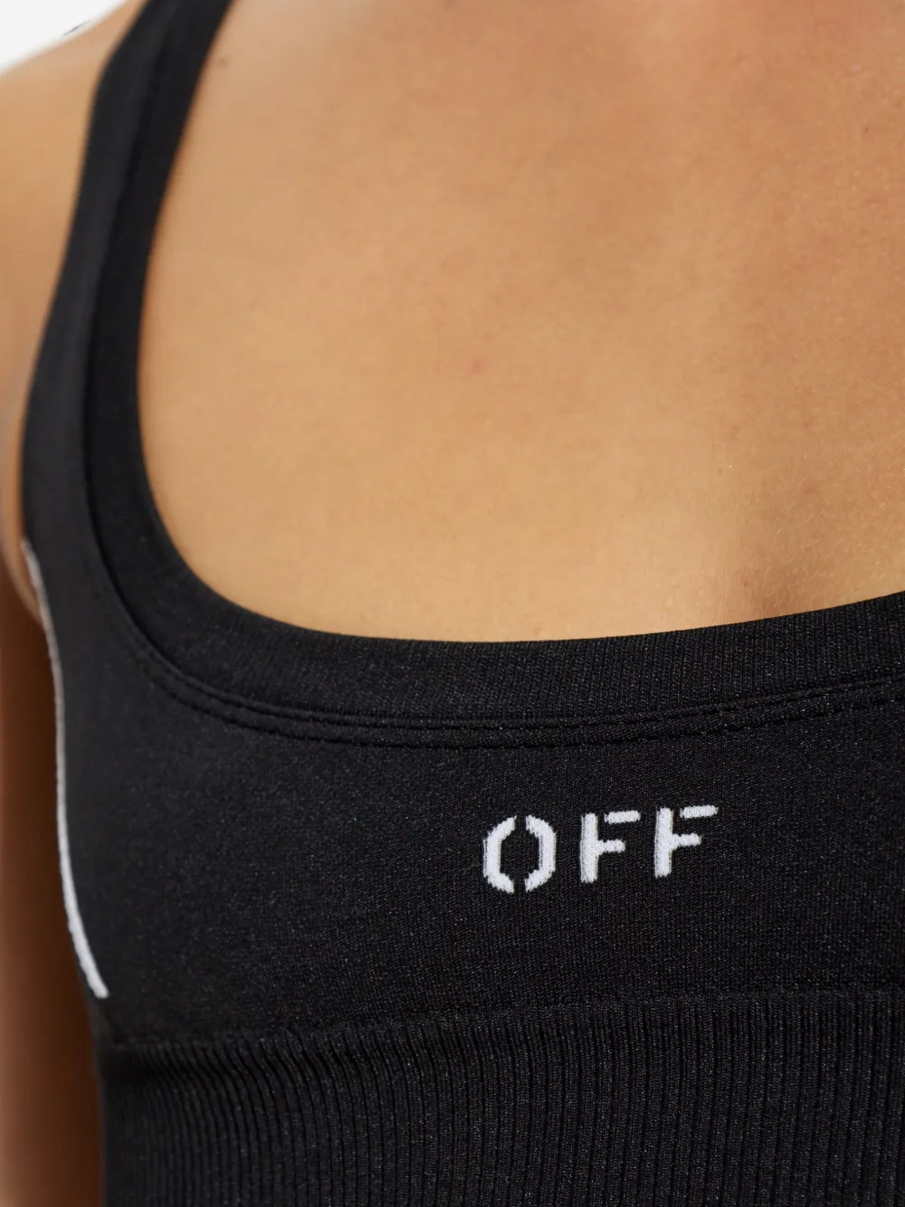 Off-White Sport-bh met geborduurd logo Zwart
