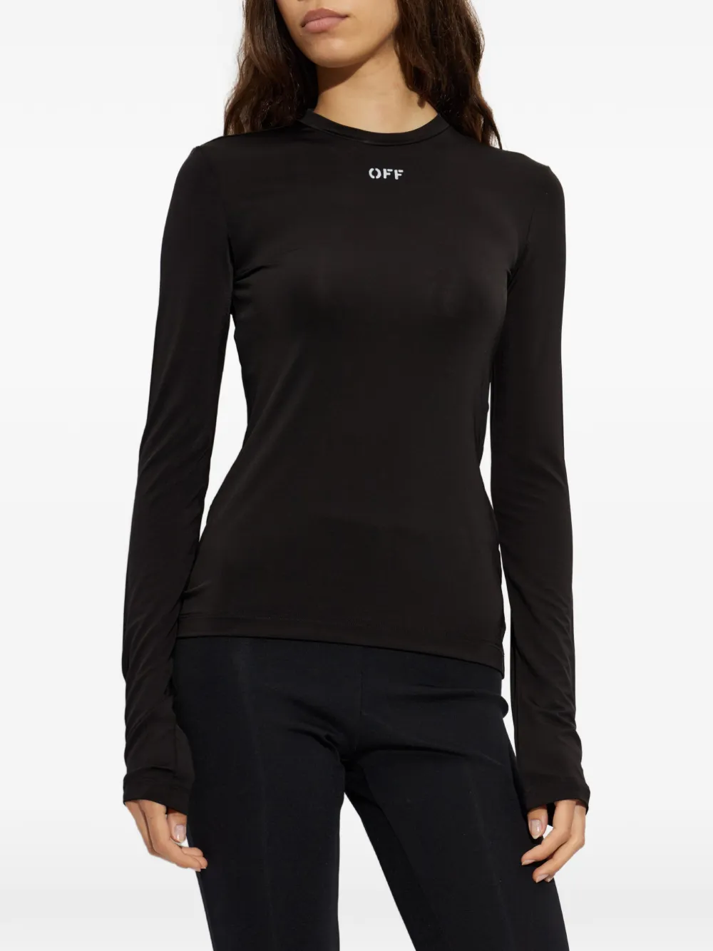 Off-White Top met logoprint Zwart